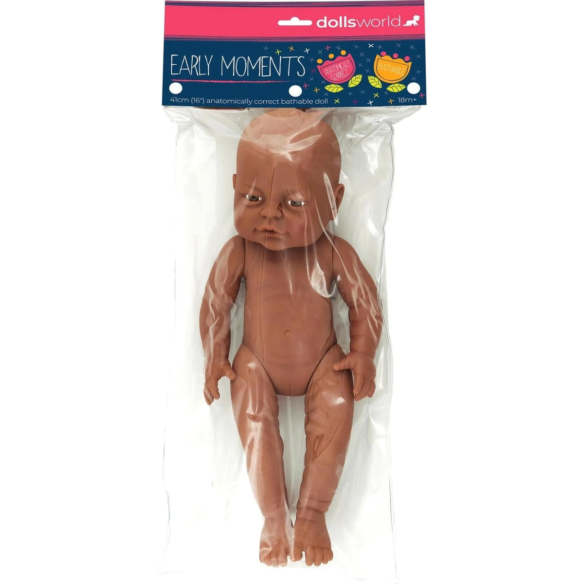DollsWorld - Early Moments (41cm) Bathable Baby Doll - Girl