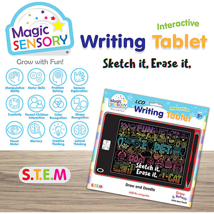 Magic Sensory - Interactive LCD Writing Tablet 8.5-inch - Red Pet