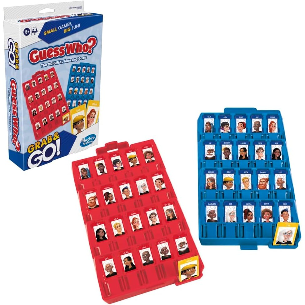 Hasbro - Gaming - Guess Who? Grab & Go! Portable Travel Board Game
