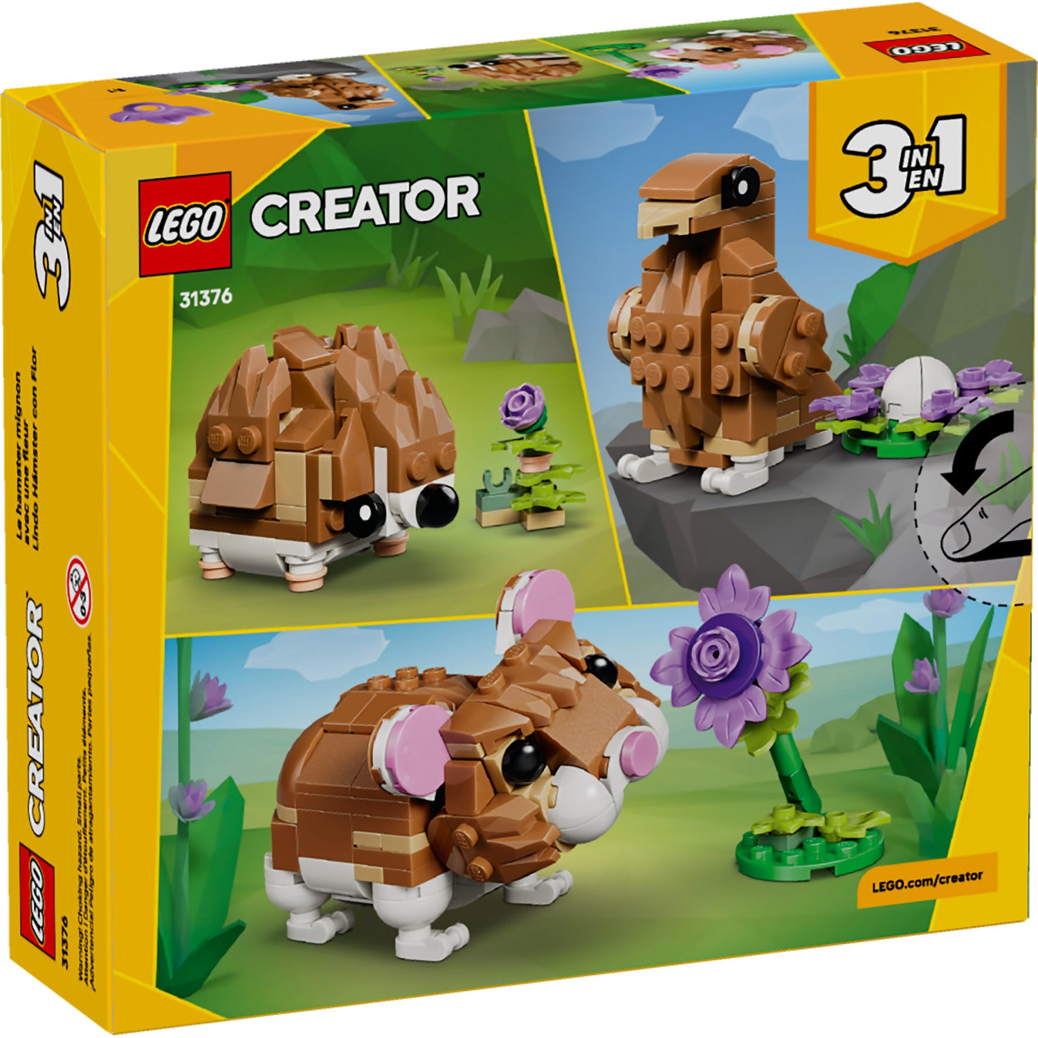 LEGO® 31376 Cute Hamster with a Flower - Creator 3-in-1