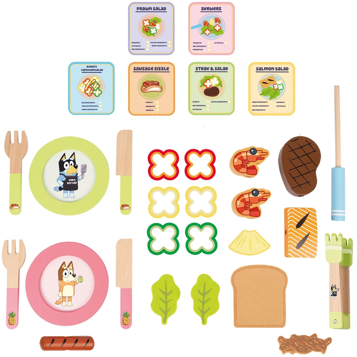 Bluey - Wooden Tabletop BBQ Playset