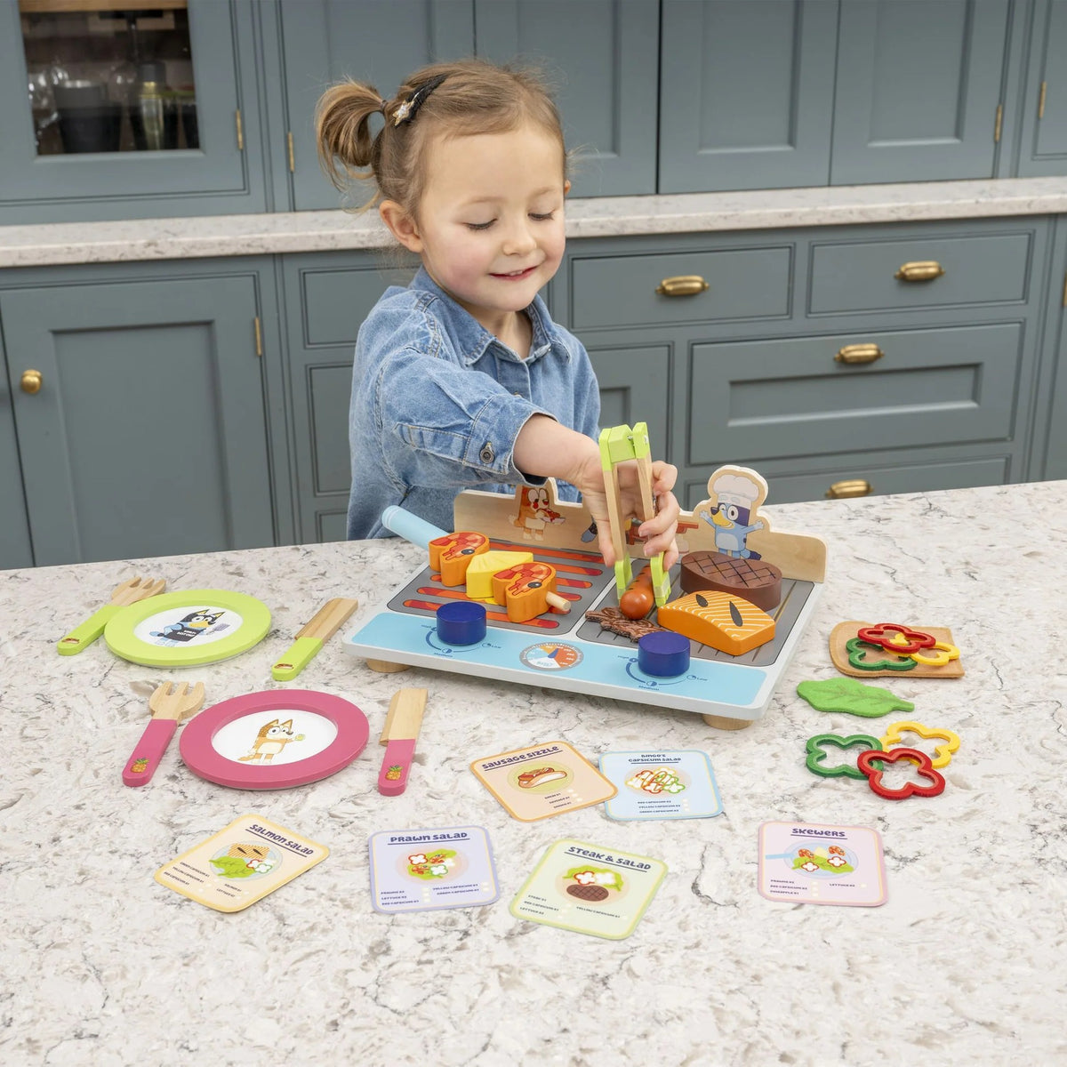 Bluey - Wooden Tabletop BBQ Playset