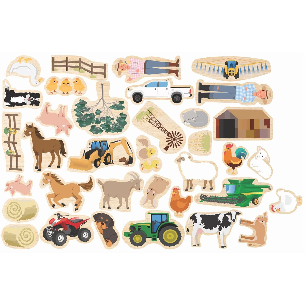 Koala Dream - Fridge Friends Aussie Farm Wooden Magnetic Shapes 35pcs