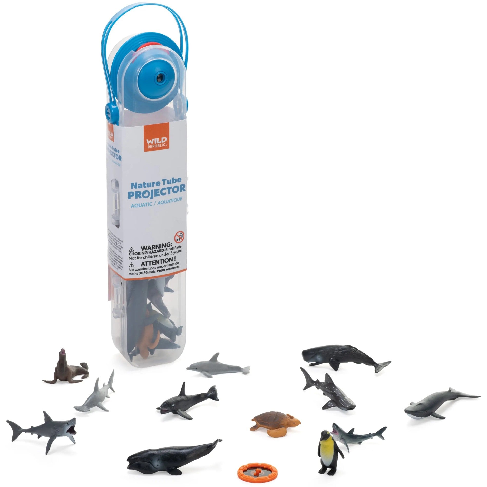 Wild Republic - Nature Tube Projector Tube Ocean Aquatic Animal Figures