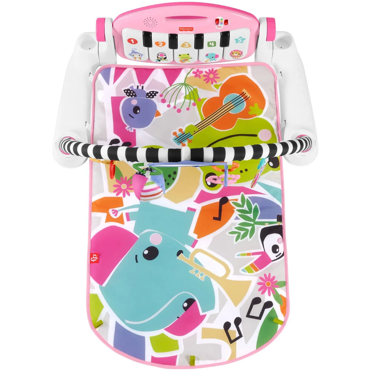 Fisher-Price - Glow And Grow Kick & Play Piano Gym - Pink