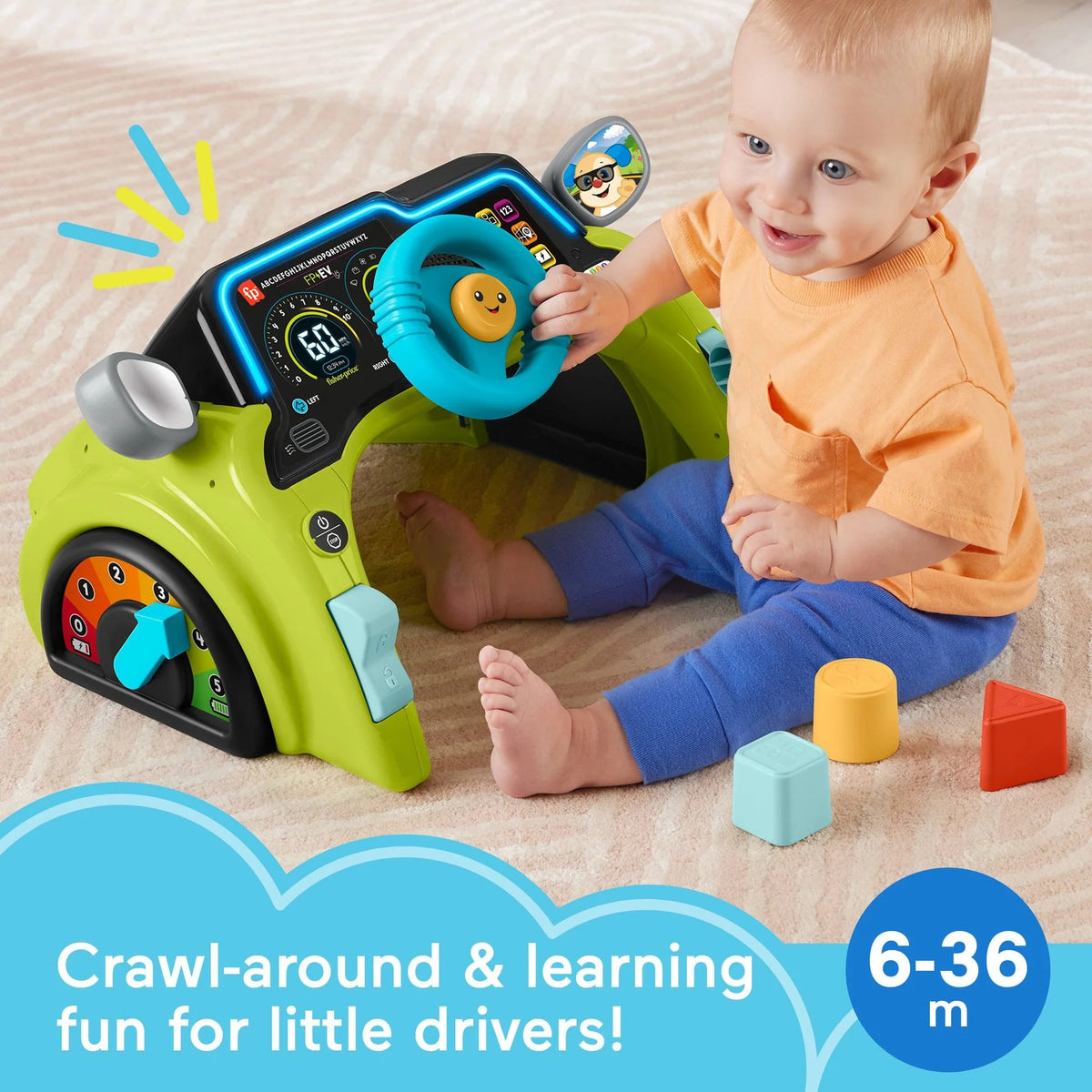 Fisher-Price - Laugh & Learn Sit & Steer Driver Activity Center - Mattel