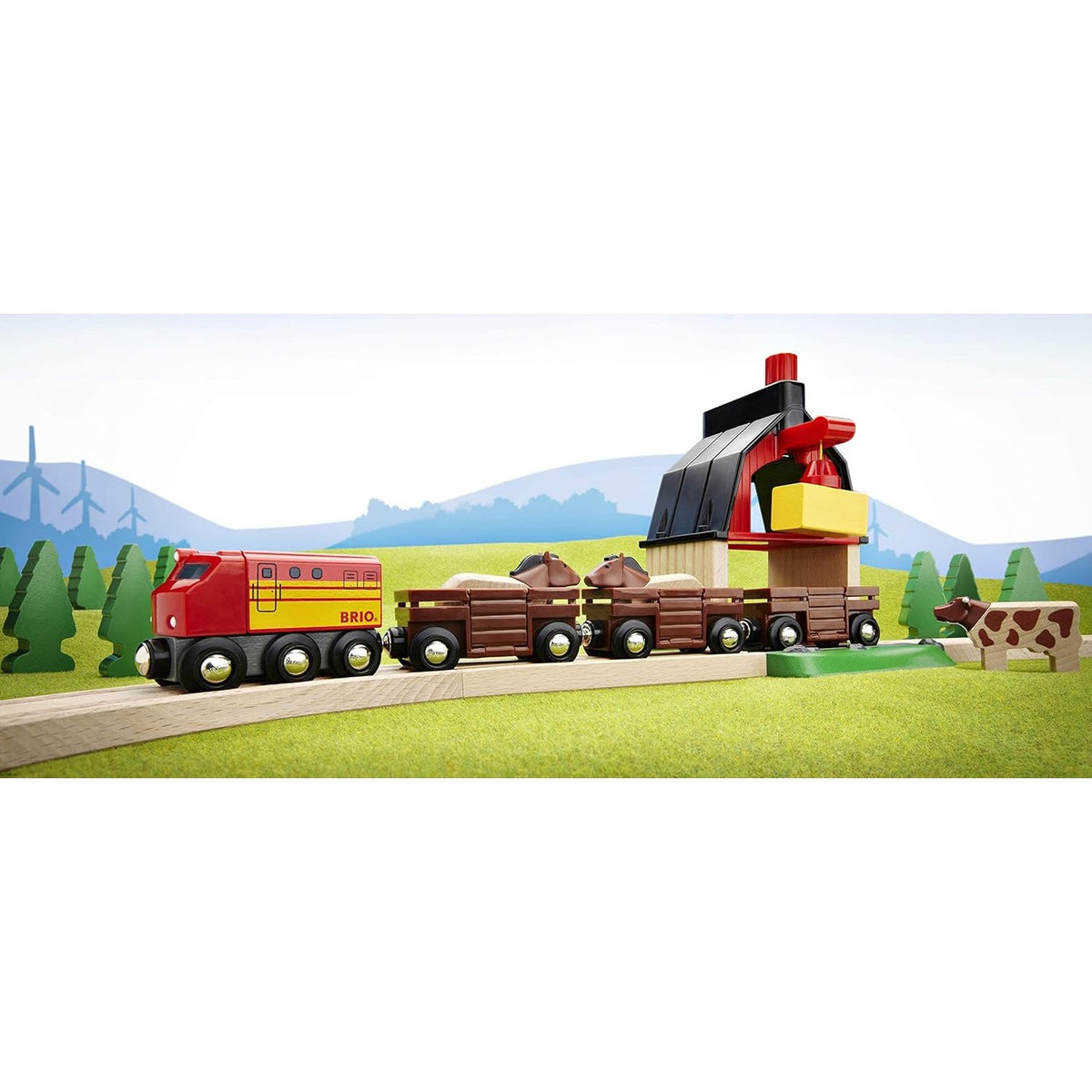 BRIO World - Train Set Farm Railway Set 20 Pieces