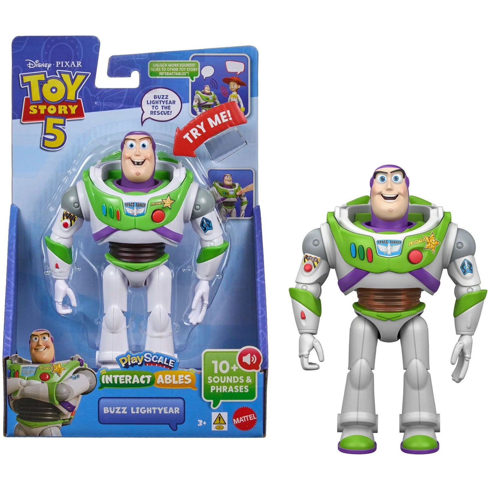 Disney Pixar - - Toy Story 5 Interactables Buzz Lightyear 7-Inch Figure - Mattel