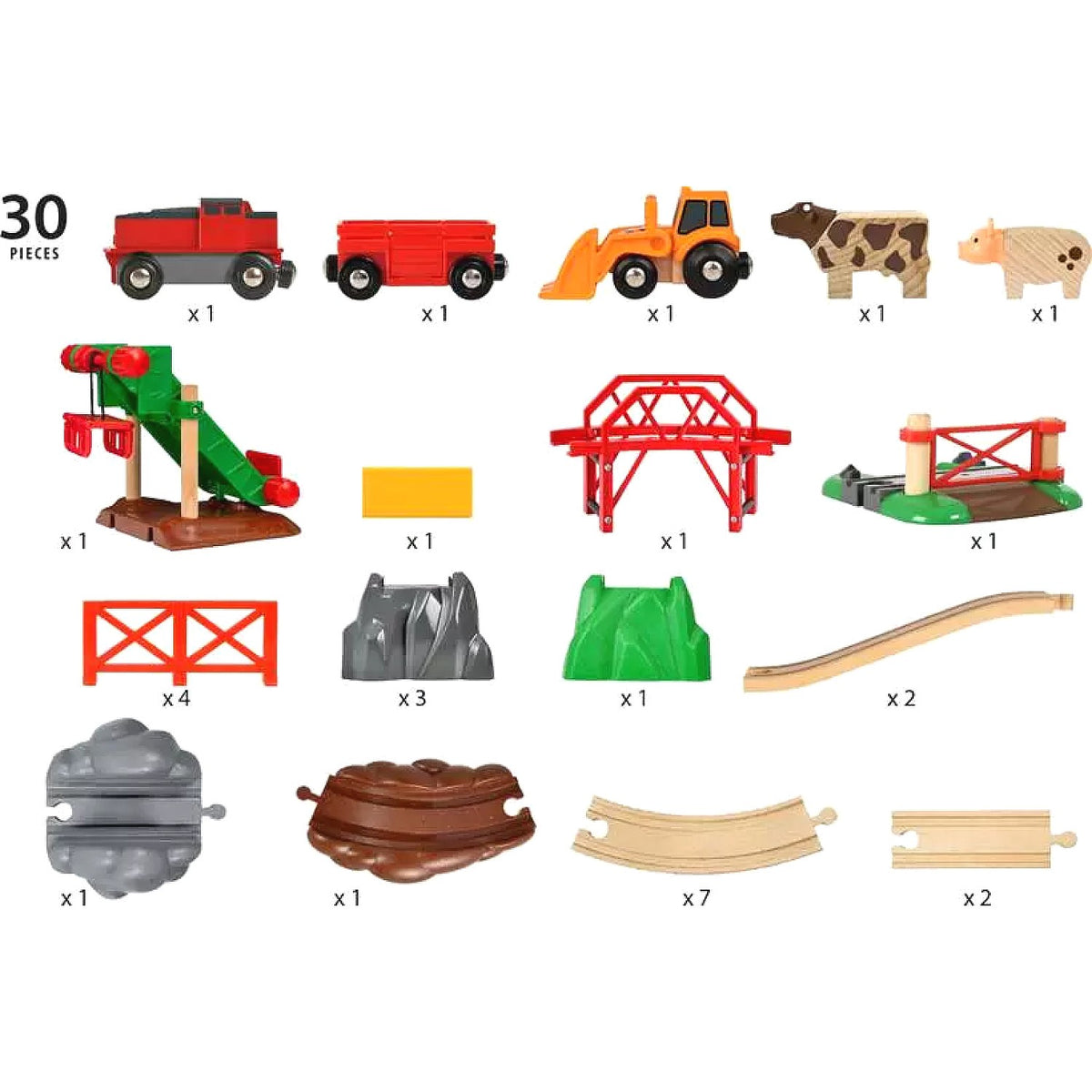 BRIO World - Animal Farm Train Set 30 Pieces