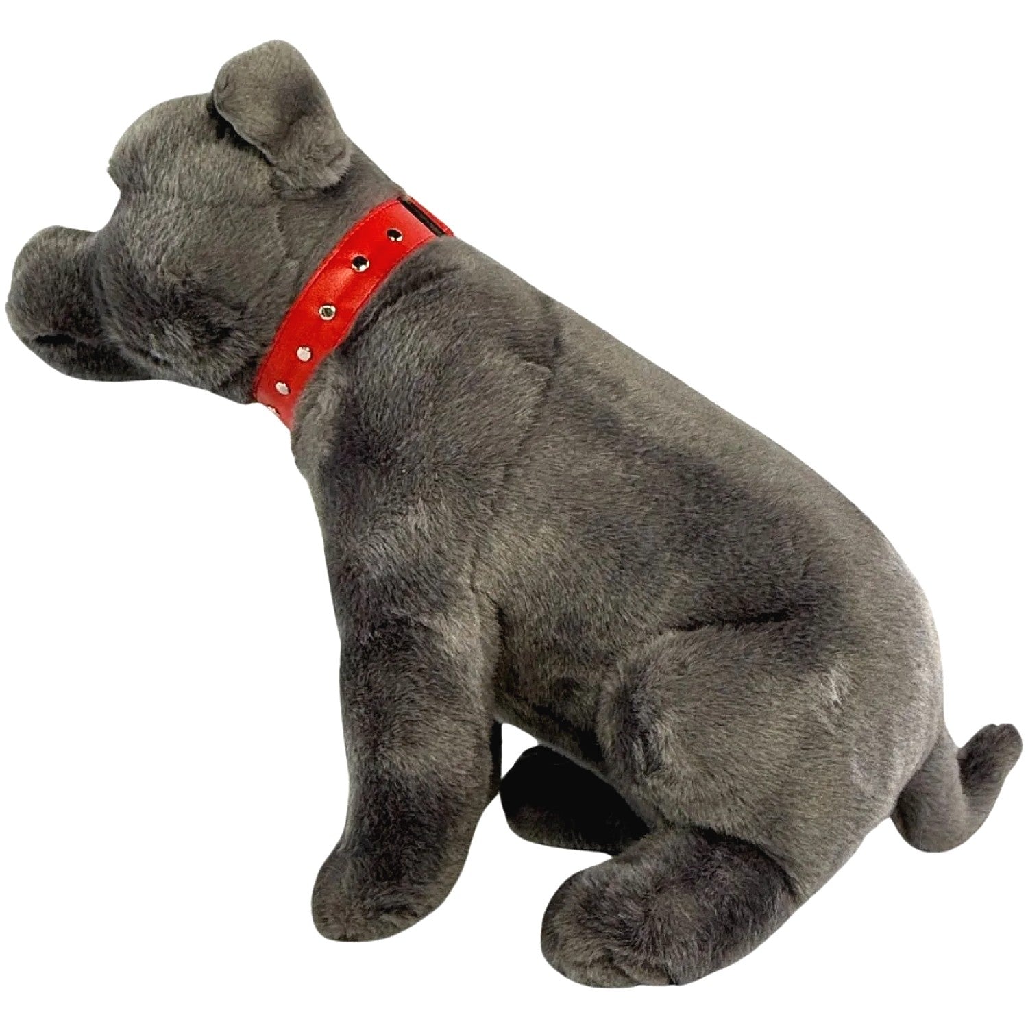Bocchetta - Storm Grey Staffy Sitting Soft Plush 32cm
