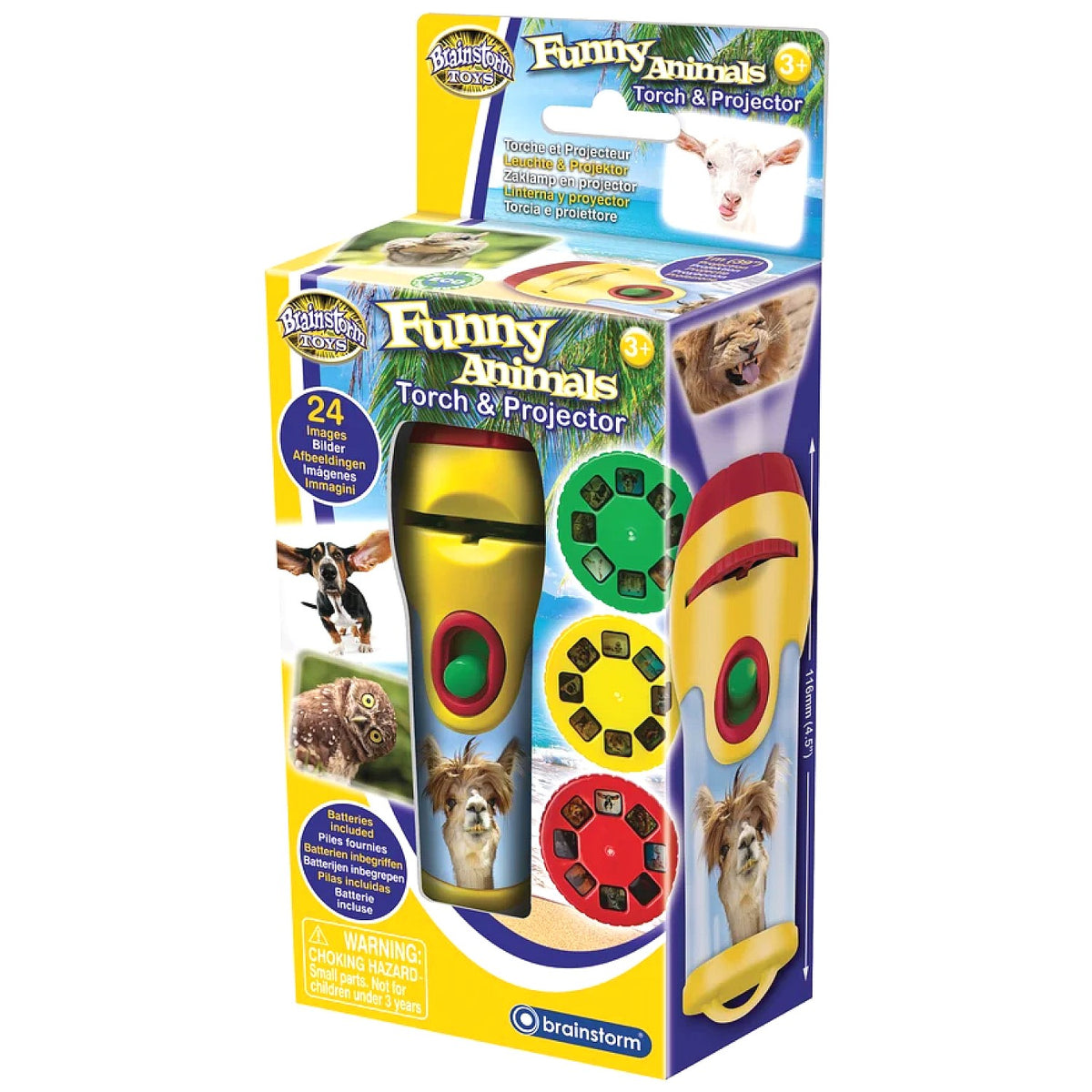 Brainstorm Toys - Funny Animals Torch & Projector