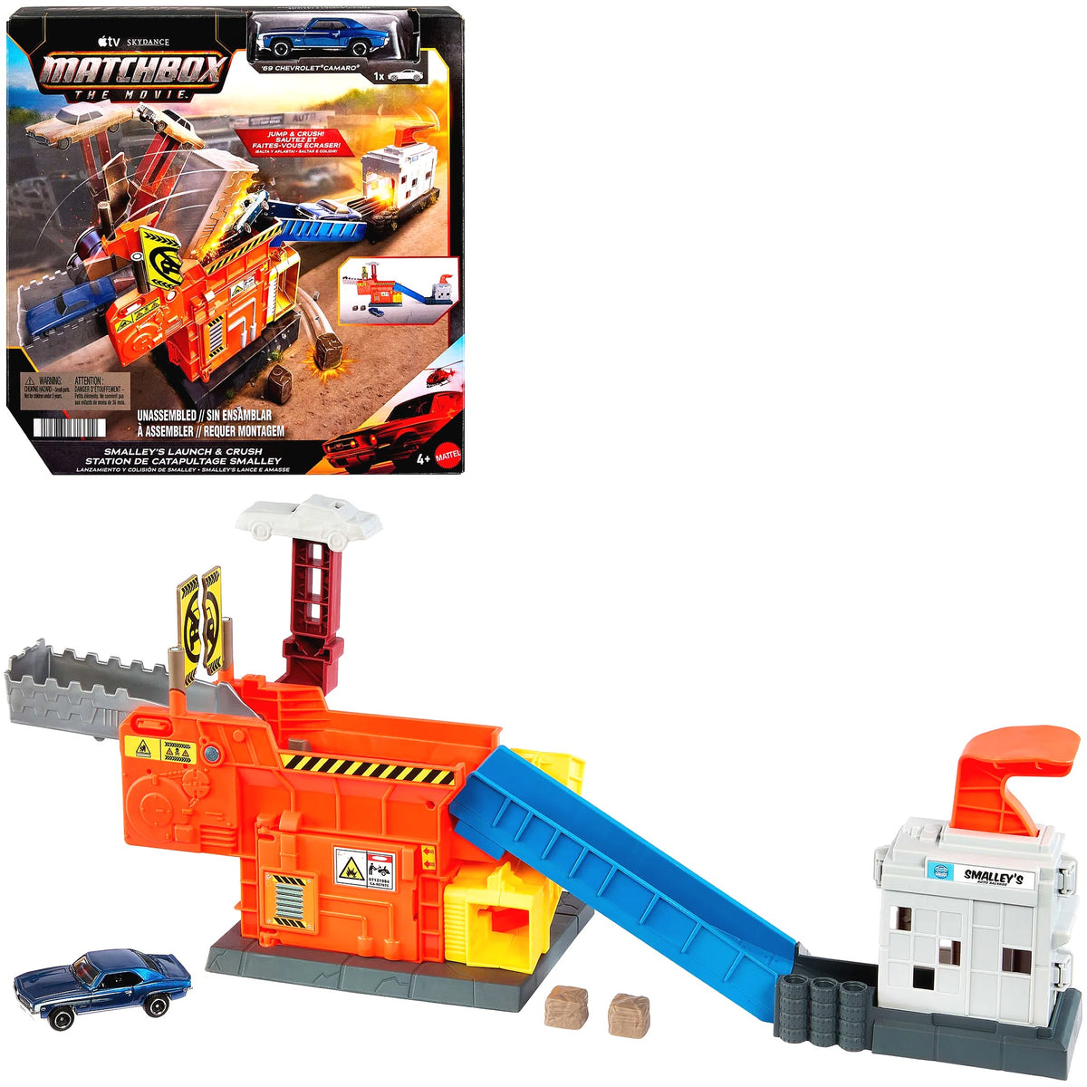 Matchbox - The Movie Smalley's Launch & Crush Playset - Mattel