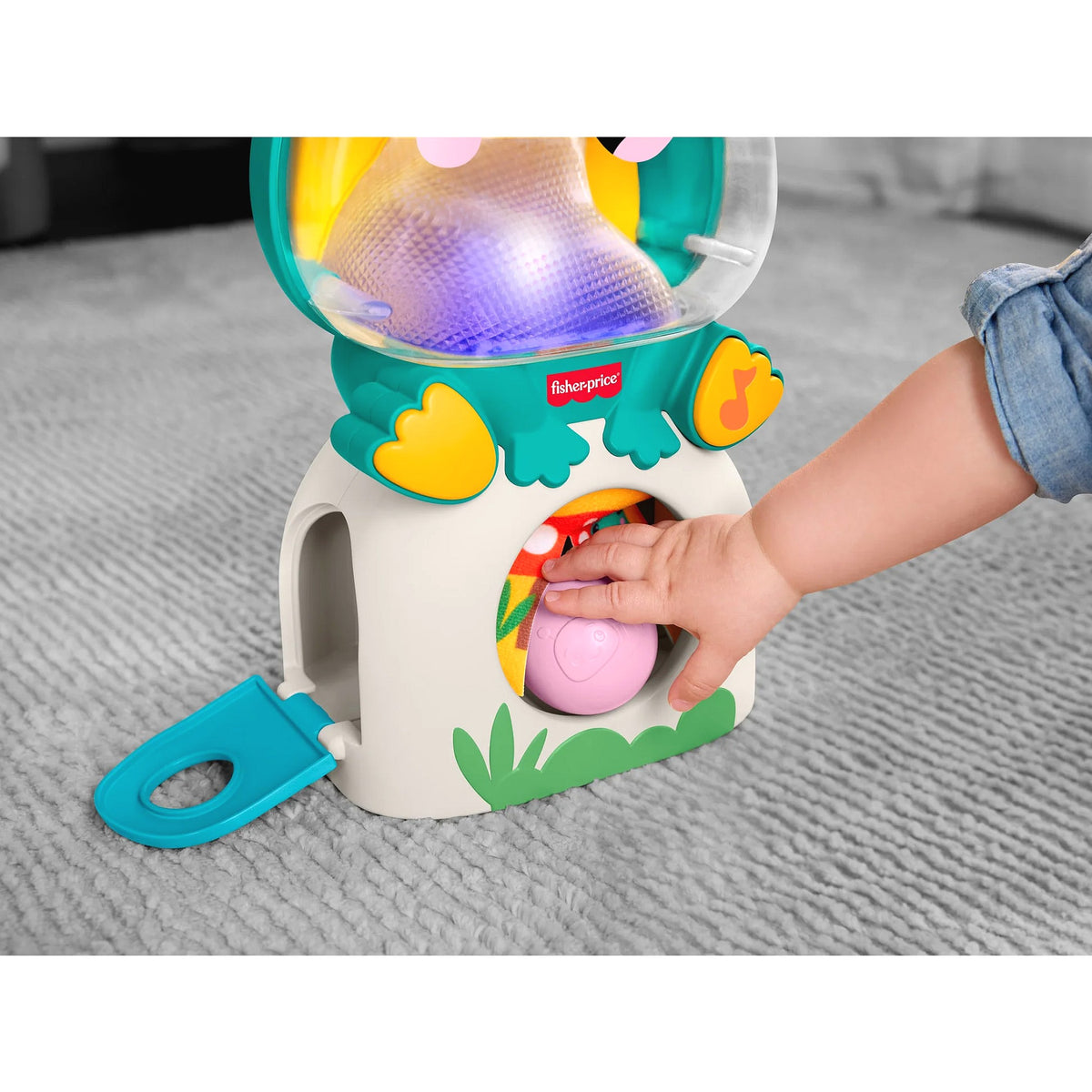 Fisher-Price - Light-Up & Roll Frog Musical Ball Drop Activity Toy - Mattel