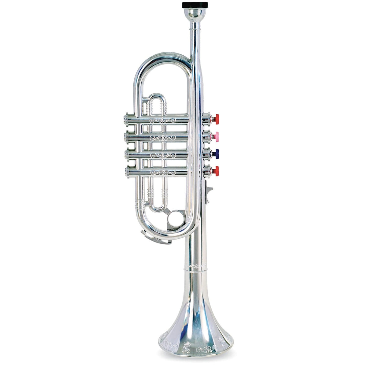 Bontempi - Trumpet Silver with 4 Coloured Keys Toy Musical Instrument