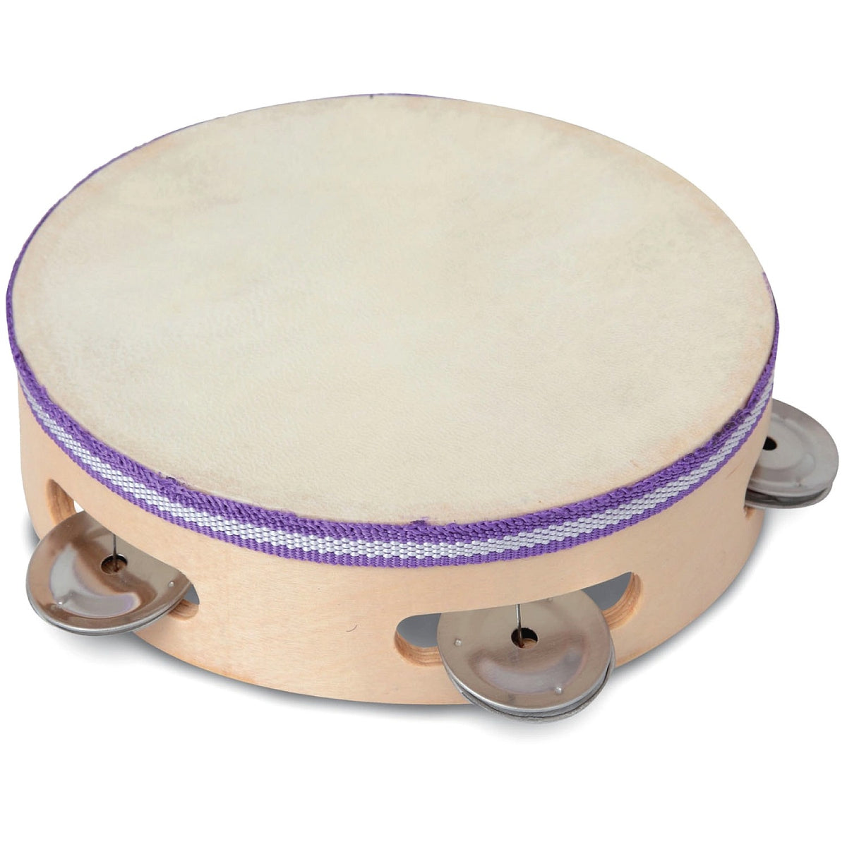 Bontempi - Wooden Tambourine with Natural Membrane 19cm Toy Musical Instrument