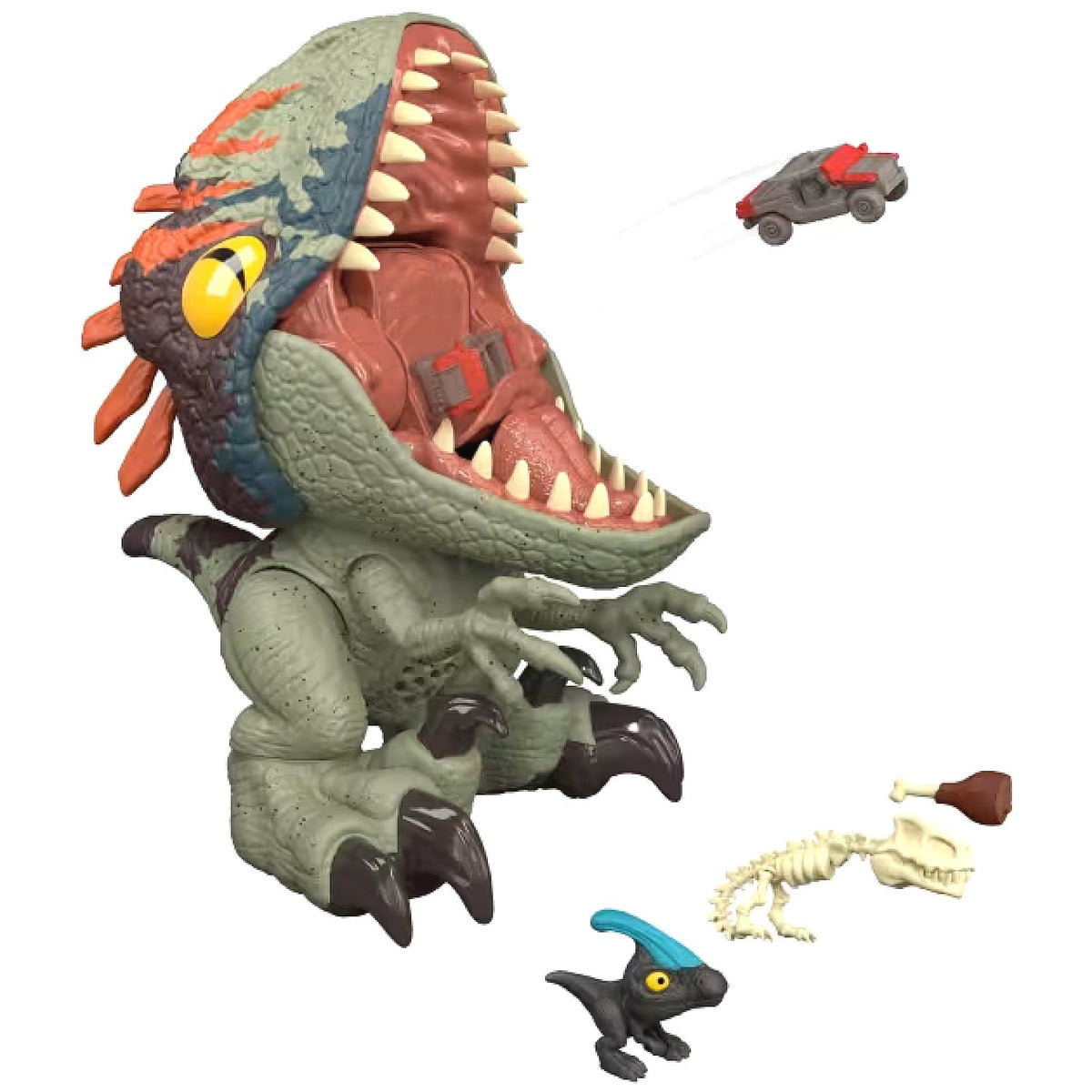 Jurassic World - Fierce Feeder Velociraptor Dinosaur with Swallow and Spit Interactive Feature - Mattel - Mattel