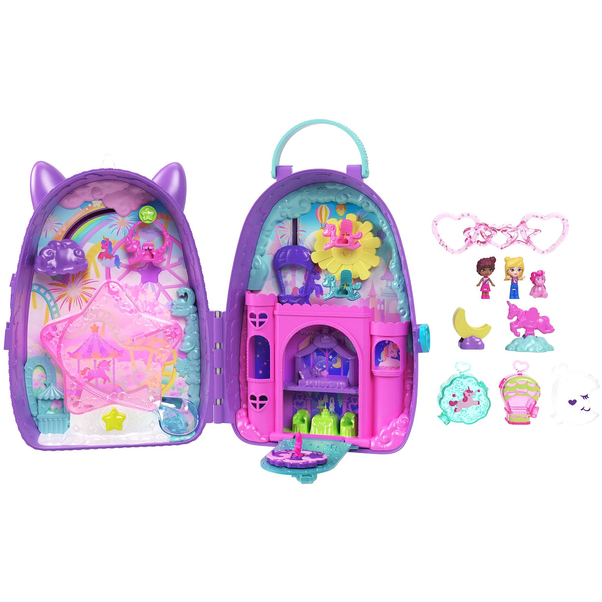 Polly Pocket - Unicorn Travel Backpack Playset - Mattel