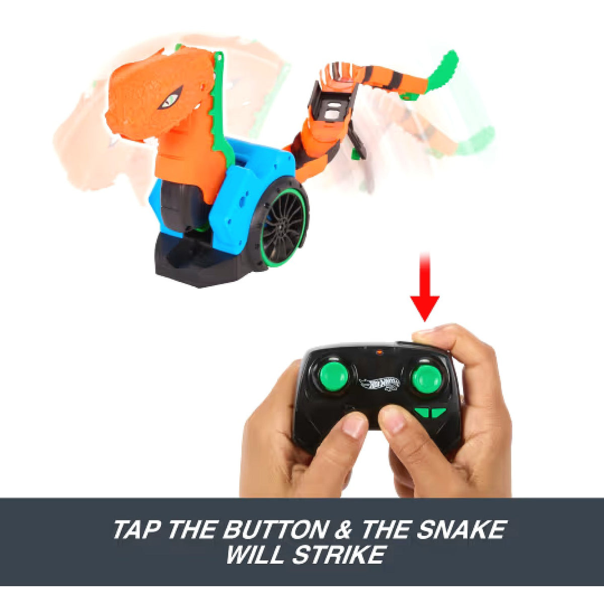 Hot Wheels - RC Die-Cast Let's Race Slither 'N Strike Snake 1:64 Scale Playset - Mattel