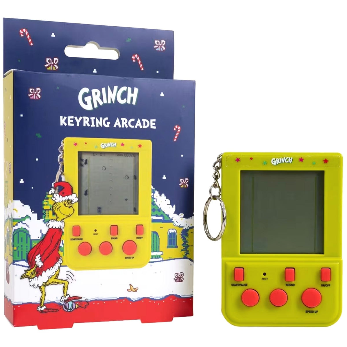 Fizz Creations - Dr. Seuss The Grinch Keyring Arcade Handheld Game