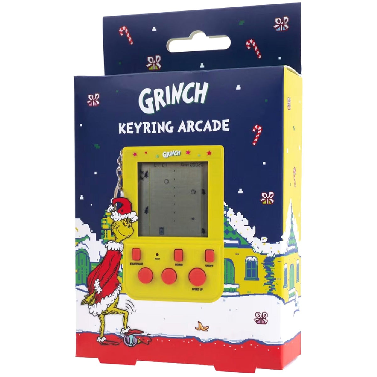 Fizz Creations - Dr. Seuss The Grinch Keyring Arcade Handheld Game