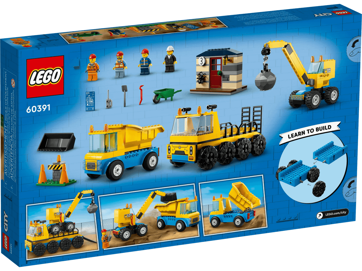 LEGO® 60391 Construction Trucks and Wrecking Ball Crane - City 4+