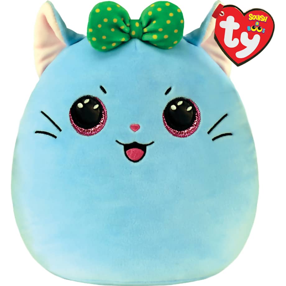 Ty - Squish-a-boos - Kirra Blue Cat - Large 14 Inches - Squishy Beanies