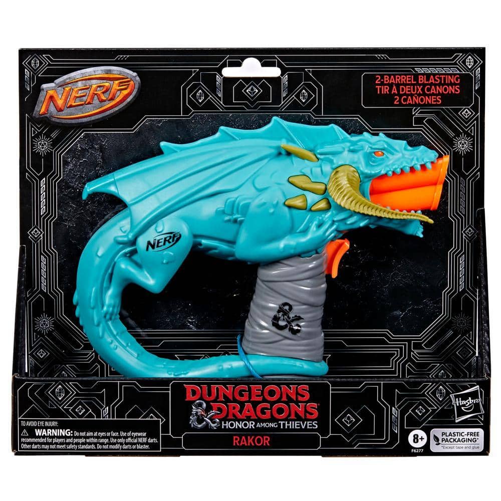 Nerf - Dungeons & Dragons Rakor Nerf Blaster And 4 Nerf Elite 2.0 Darts
