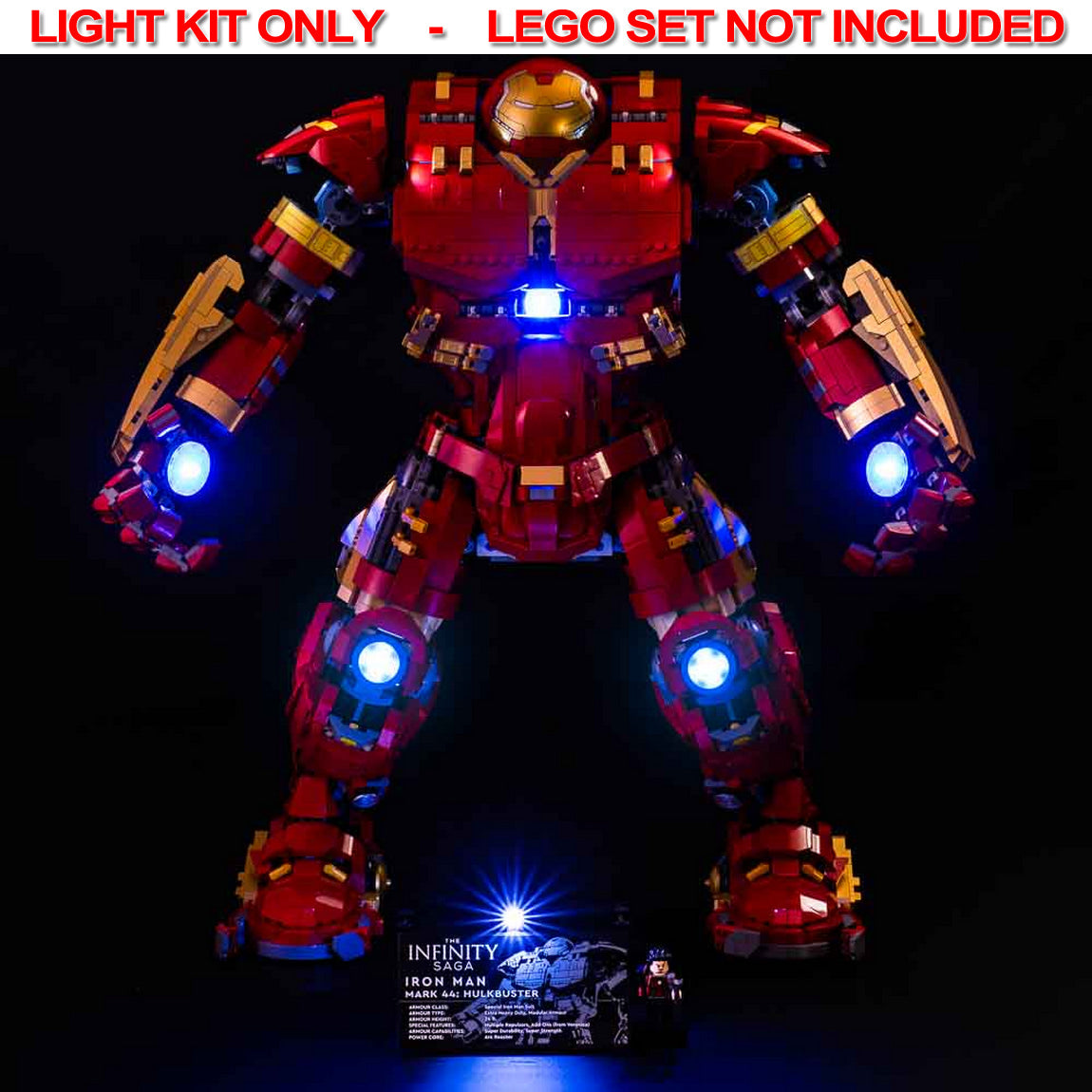 Light My Bricks - LIGHT KIT for LEGO® Hulkbuster 76210
