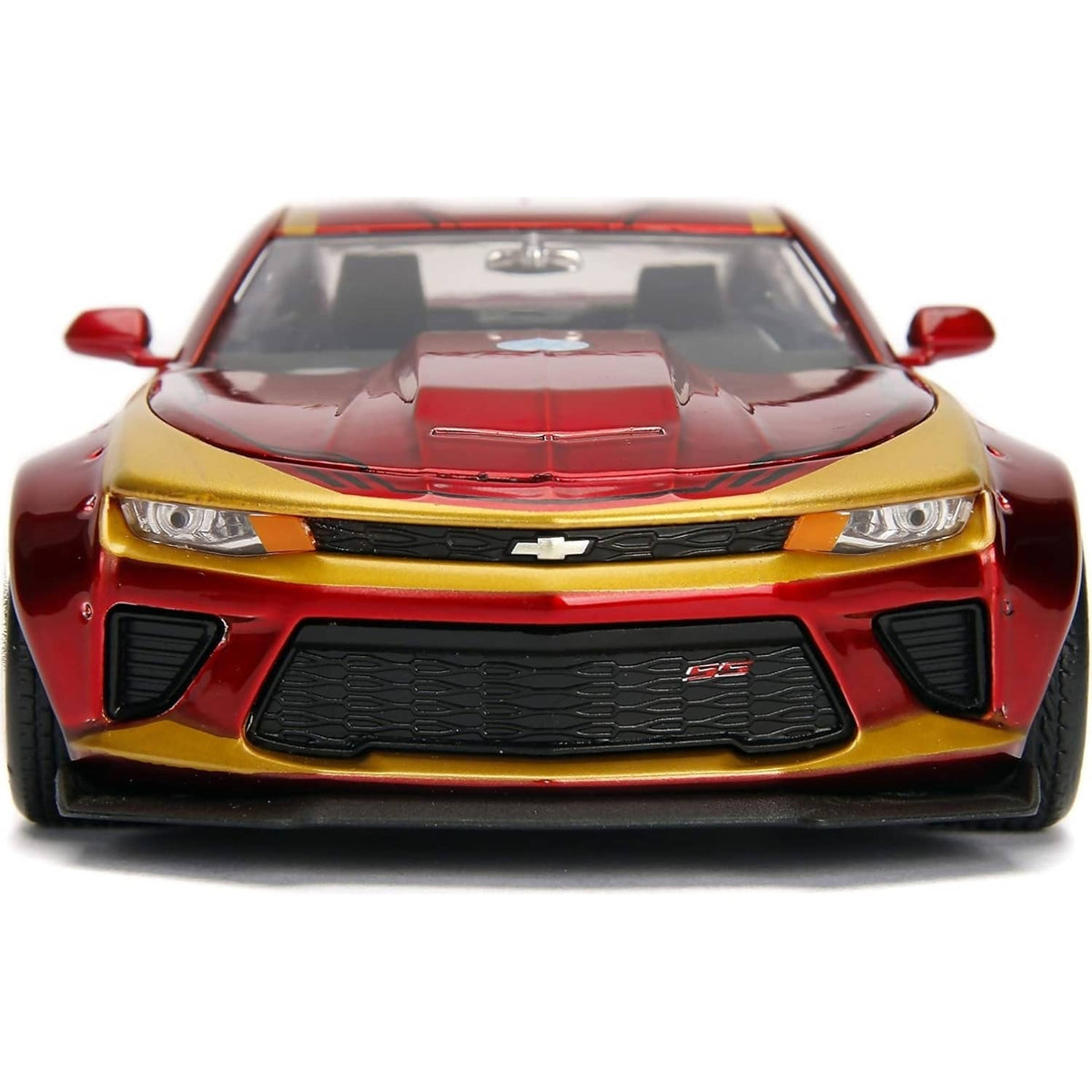 JADA TOYS - MARVEL AVENGERS 2016 CHEVY CAMARO SS WITH IRON MAN 1:24 SCALE DIECAST VEHICLE & FIGURE SET
