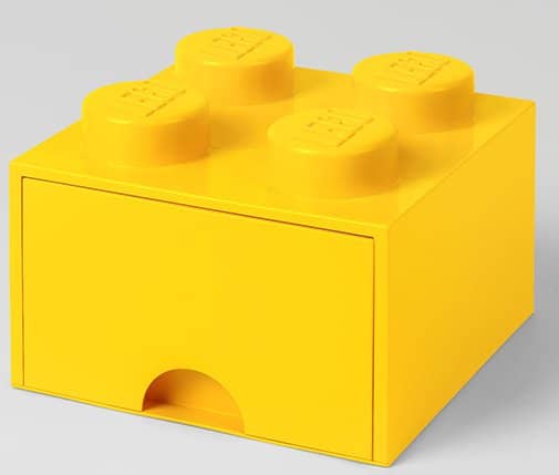 LEGO® Brick Drawer 4 Knobs (1 Drawer) Storage Brick Bright Yellow 4005 - Room Copenhagen