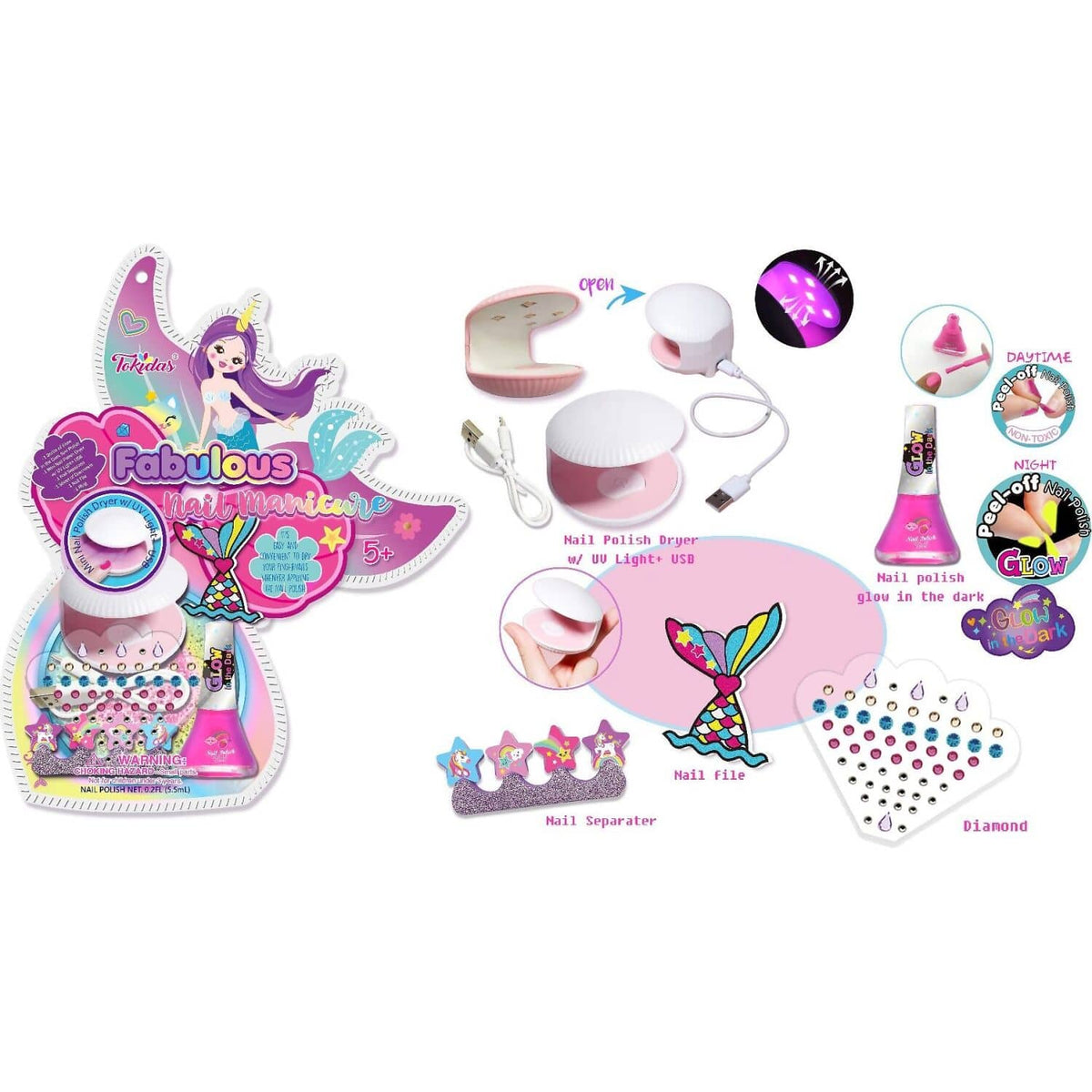 Cotton Candy - Tokidas Fabulous Nail Manicure Mermaid