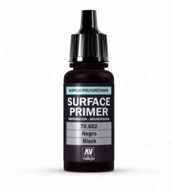 VALLEJO ACRYLIC POLYURETHANE - PRIMER BLACK 70602
