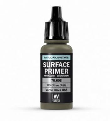 VALLEJO ACRYLIC POLYURETHANE - PRIMER US OLIVE DRAB 70608
