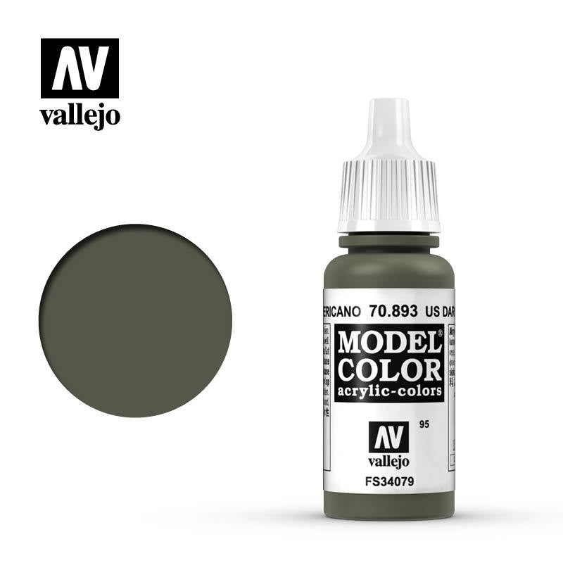 VALLEJO MODEL COLOR US DARK GREEN 17ML AV70893