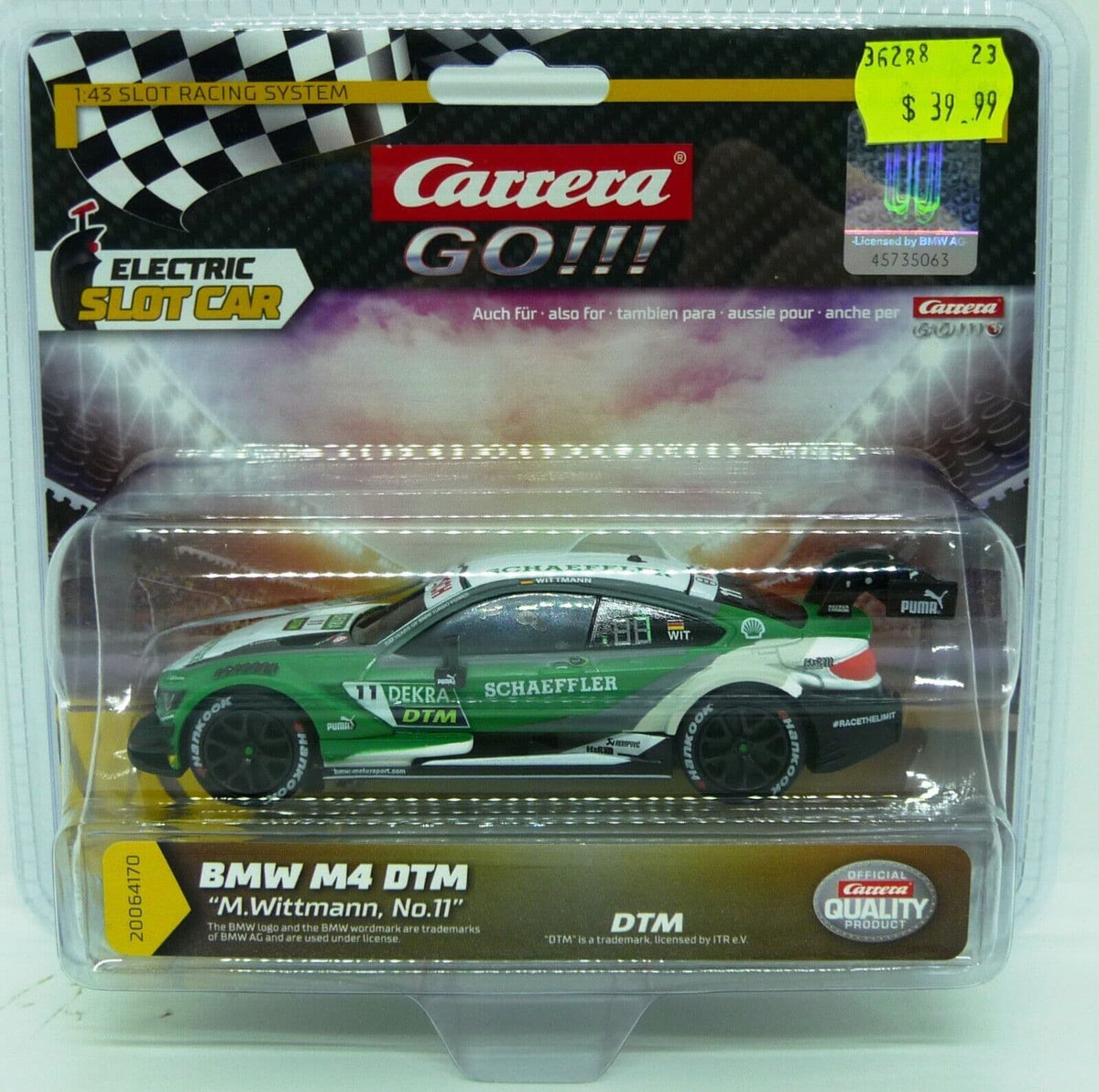 CARRERA GO BMW M4 DTM M Wittmann No 11