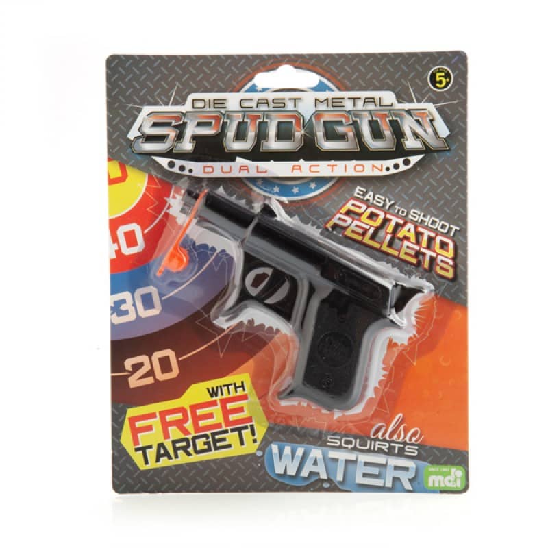 Black Metal Spud Gun Toy