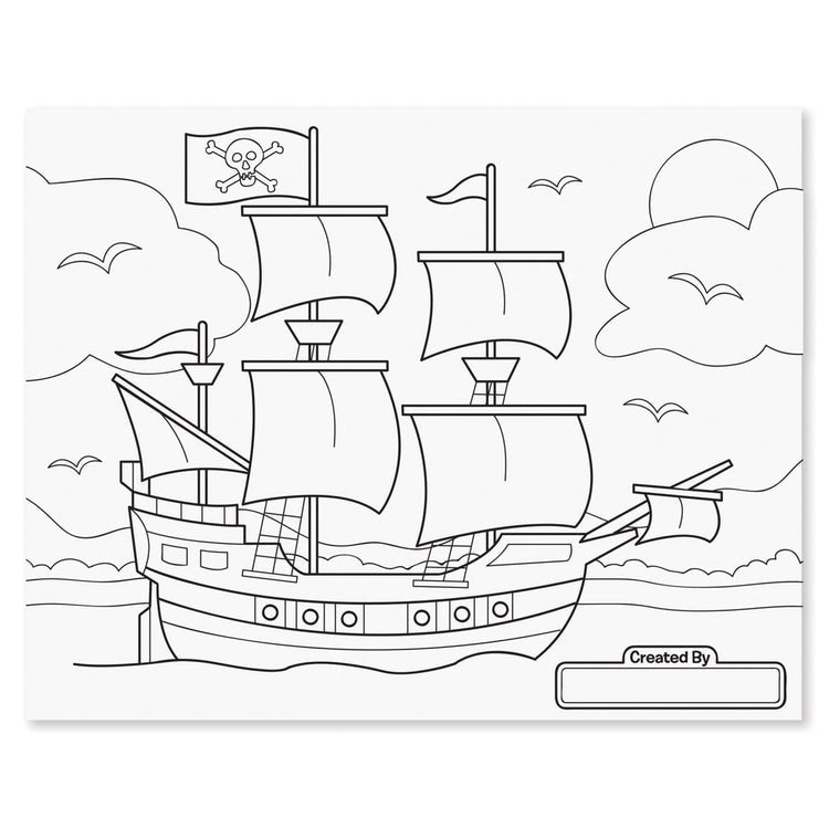 Melissa & Doug - Jumbo 50-page Kids' Coloring Pad - Space Sharks Sports And More