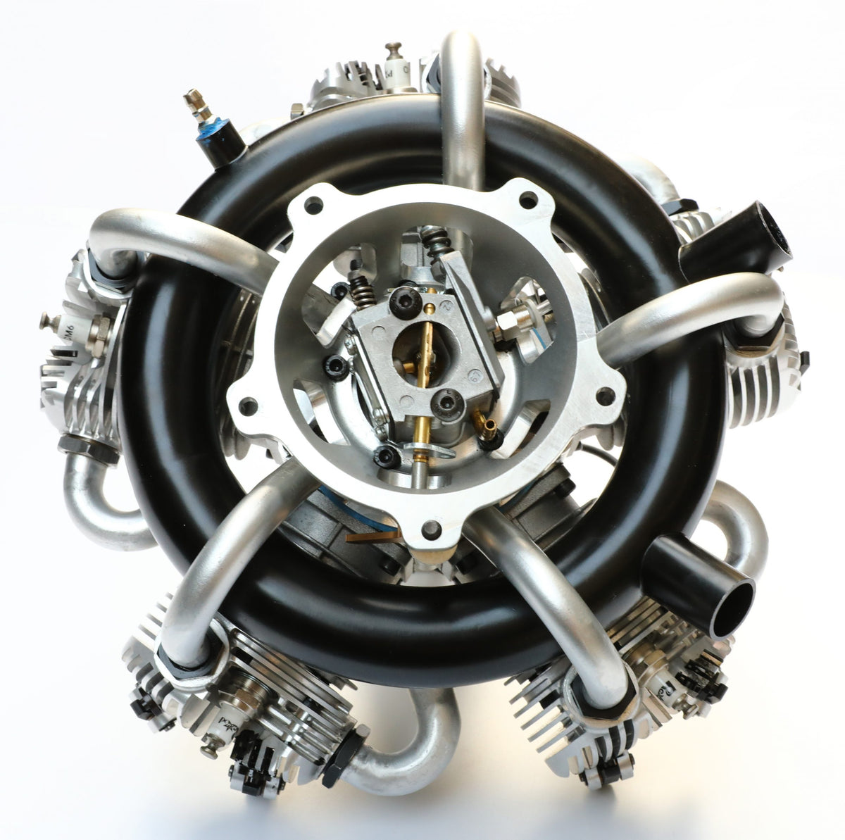 NGH 150cc 4 Stroke 5 Cylinder Radial Gas Engine with Electronic Ignition including exhaust collector ring