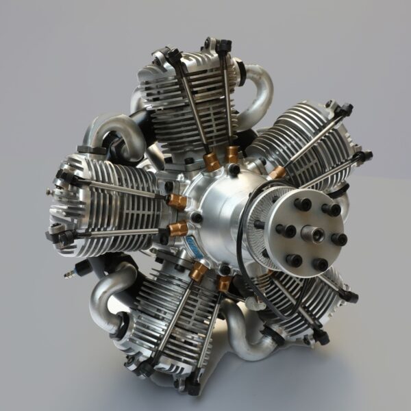 NGH 150cc 4 Stroke 5 Cylinder Radial Gas Engine with Electronic Ignition including exhaust collector ring