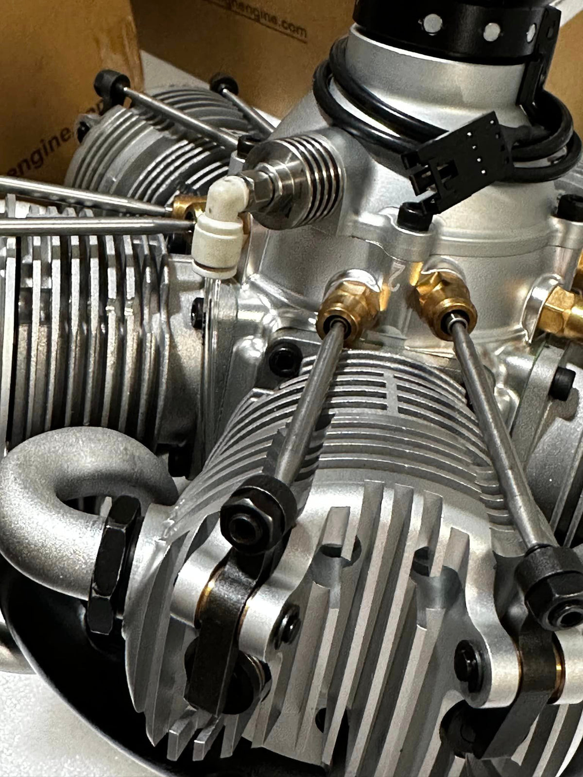 NGH 150cc 4 Stroke 5 Cylinder Radial Gas Engine with Electronic Ignition including exhaust collector ring
