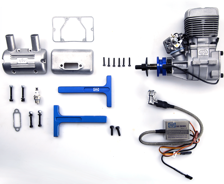 NGH - GT35 - 35CC GAS 2-STROKE ENGINE WITH MUFFLER