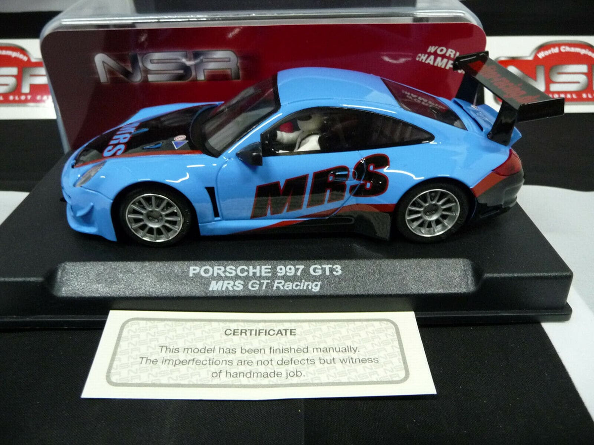 NSR - 1:32 1176AW PORSCHE 997 GT TEAM MRS GT RACING SLOT CAR ALSO SUITS SCALEXTRIC/CARRERA