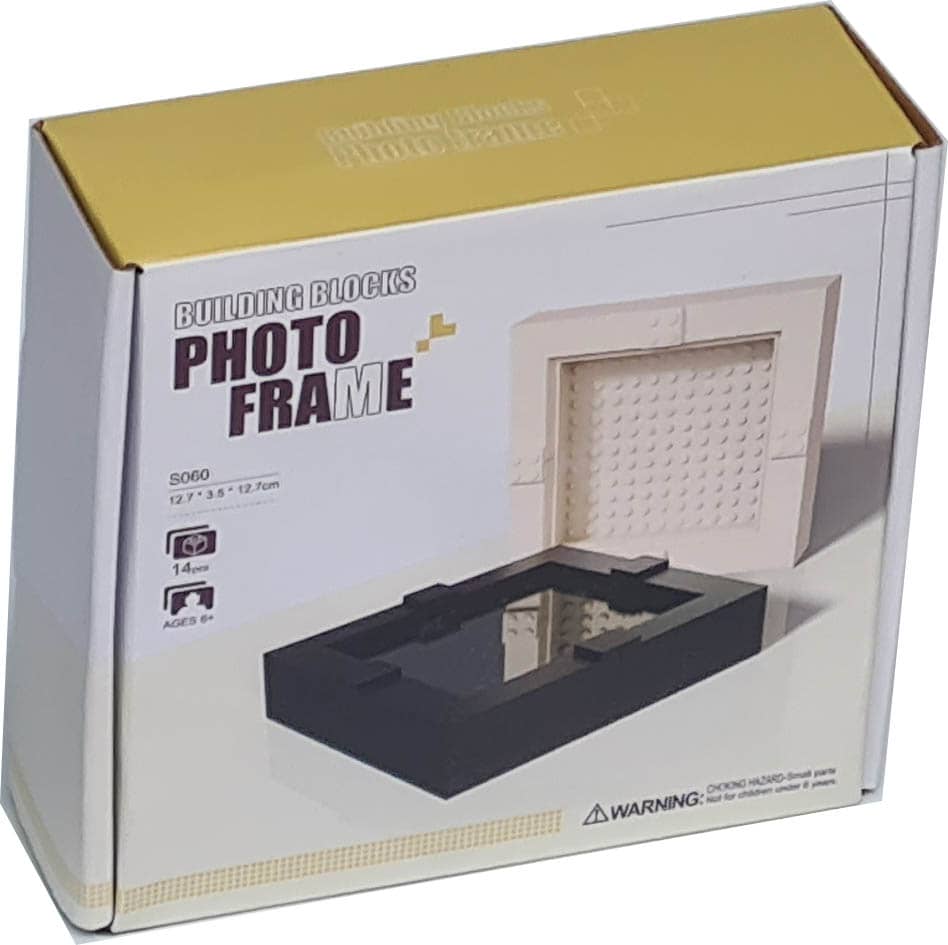 Building Blocks Photo Frame S060 Cream White / Compatible with LEGO® bricks
