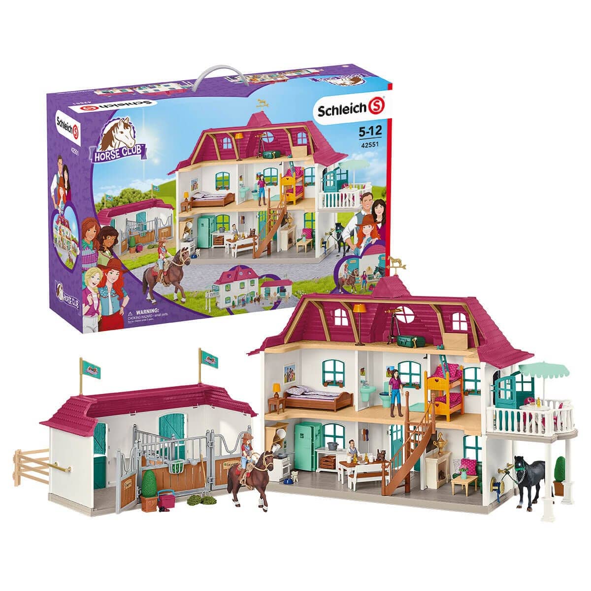 Schleich - Lakeside Country House And Horse Stable Animal Playset