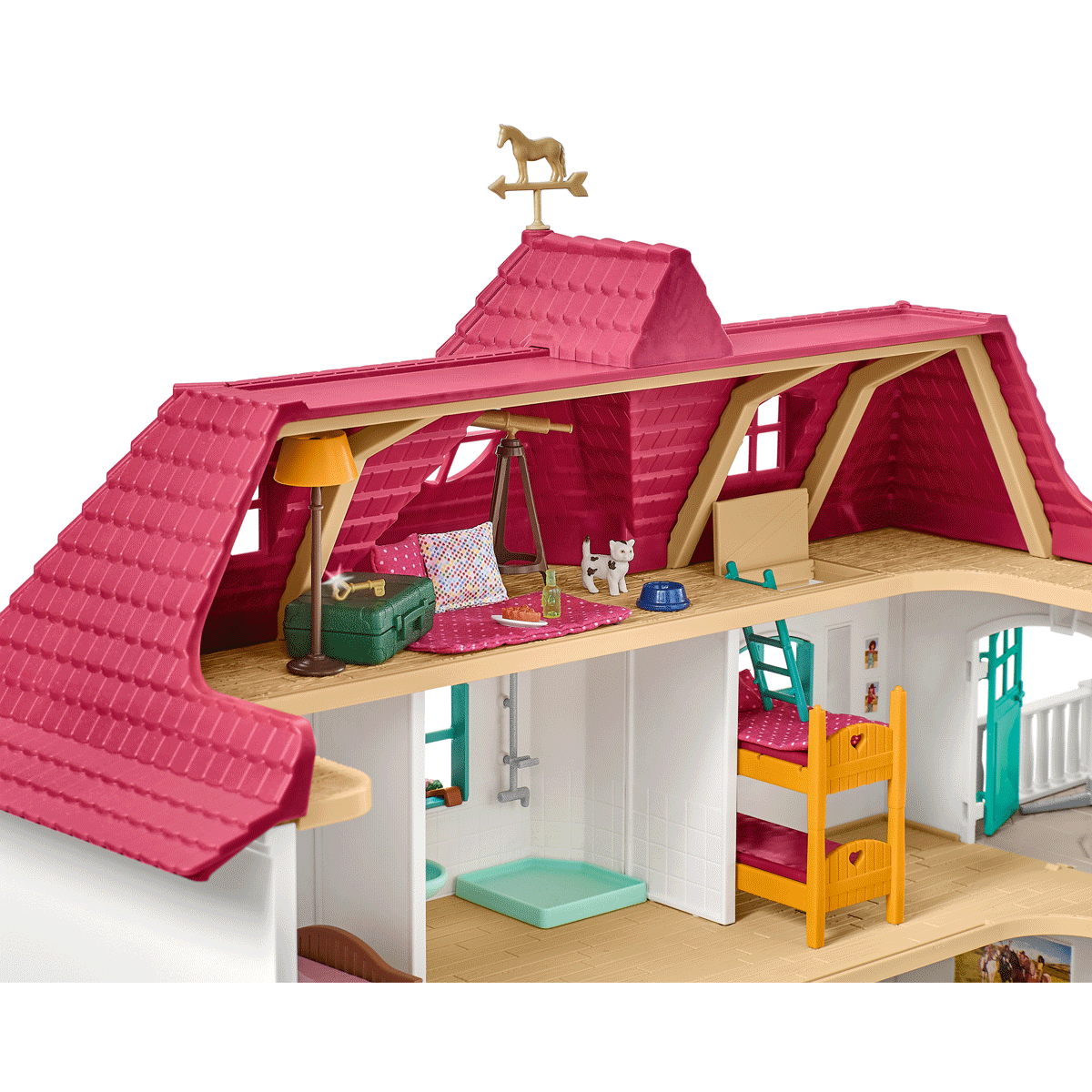 Schleich - Lakeside Country House And Horse Stable Animal Playset