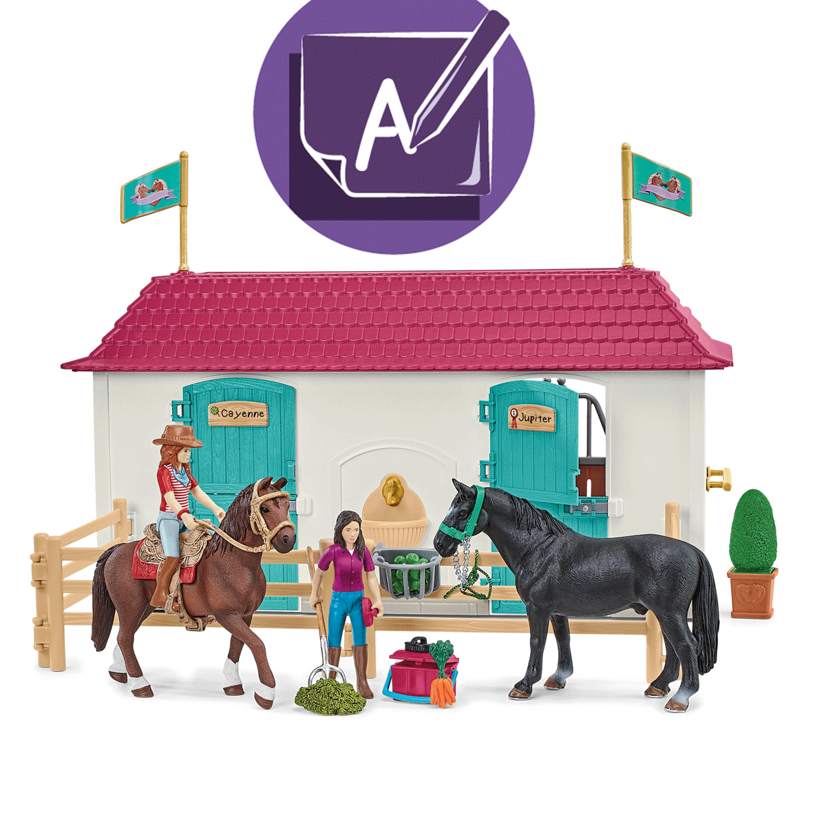 Schleich - Lakeside Country House And Horse Stable Animal Playset