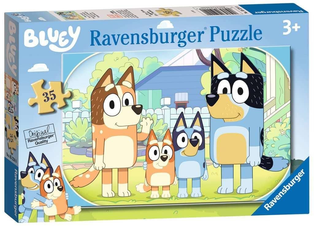 Ravensburger - Bluey Family Time 35-Piece Jigsaw Puzzle - Colourful Preschool Puzzle Featuring Bluey And Her Family