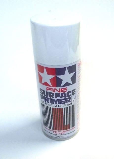 87044 TAMIYA SURFACE PRIMER FOR PLASTIC & METAL (L) WHITE 180ML