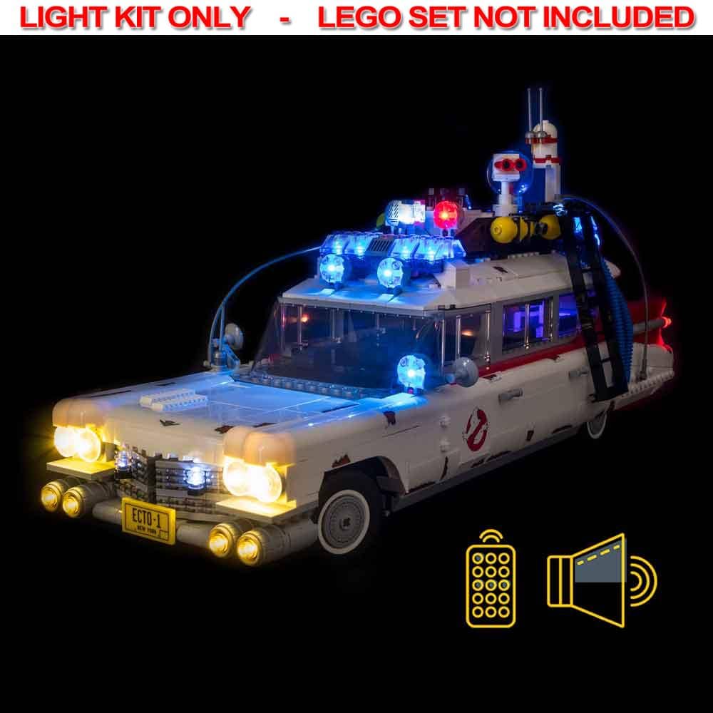 Light My Bricks - LIGHT KIT for LEGO® Ghostbusters Ecto-1 10274 Light & Sound & Remote Control Kit