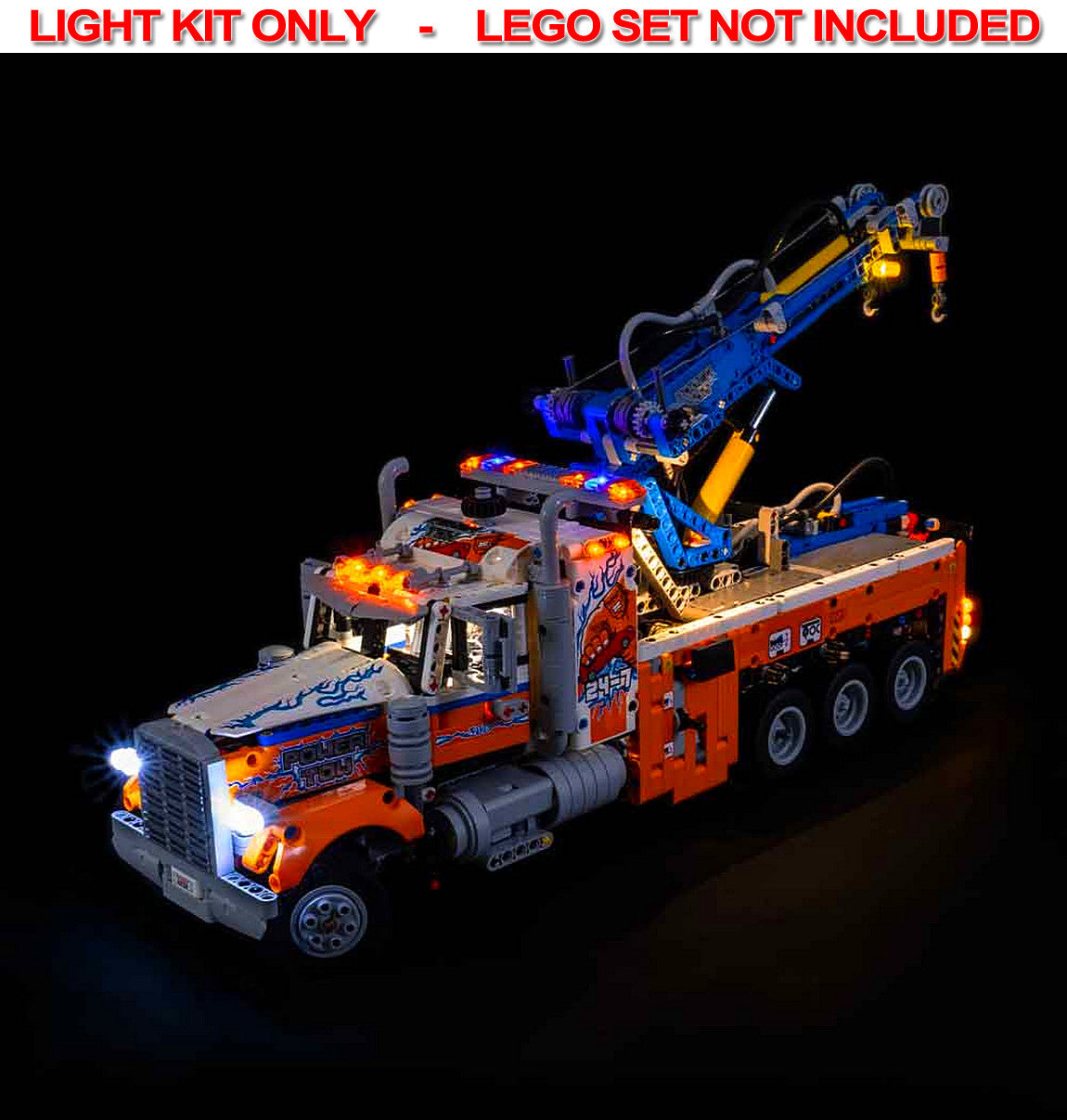 Light My Bricks - LIGHT KIT for LEGO® Heavy Duty Tow Truck 42128